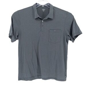 Toad & Co. Horny Toad Embarko Mens XXL Polo Shirt Lightweight Cotton Gray Stripe